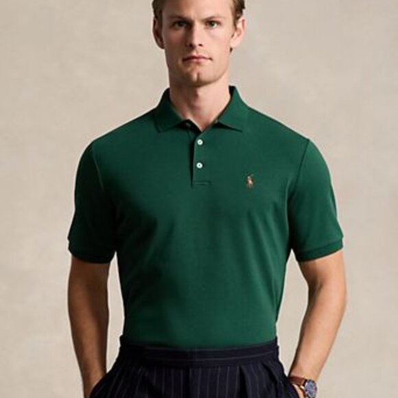 Polo Ralph Lauren NEW Men's Soft Cotton Classic Fit Polo Shirt Size XL Green - Picture 1 of 9